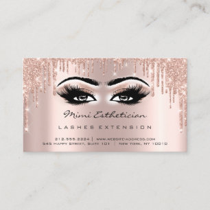 Aftercare Instructions Lash Rose Drips Eyes Augean Business Card