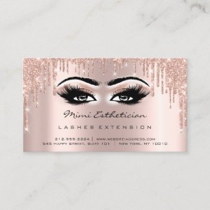 Aftercare Instructions Lash Rose Drips Eyes Business Card
