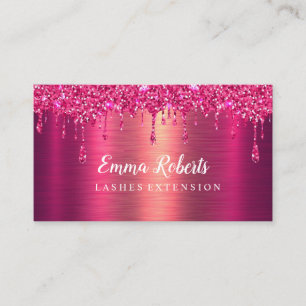 Aftercare Instructions Lash Rose Gold Drips Spark Business Card