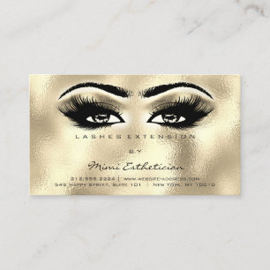 Aftercare Instructions Lashes Champaigne Gold Business Card