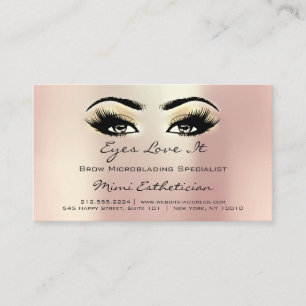 Aftercare Instructions Lashes Extension Champaigne Enclosure Card