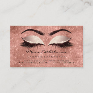 Aftercare Instructions Lashes Spark Glitter Blush Business Card
