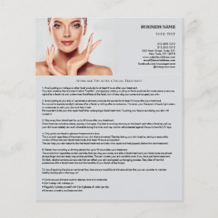 Aftercare Tips after a Facial Treatment 4.5"x5.6" Flyer