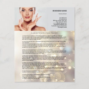 Aftercare Tips after a Facial Treatment 4.5"x5.6" Flyer