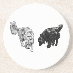 Afterglow Dot Sip — Retriever Duo Coaster