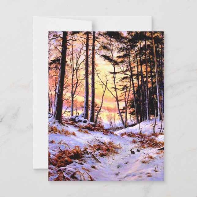 Afterglow, famous painting by Joseph Farquharson Card (Front)