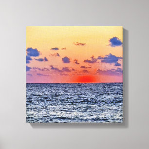Afterglow Over the Mediterranean Cyprus Horizon - Canvas Print