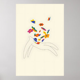 Afterlife Japanese Abstract Bauhaus Formula Modern Poster