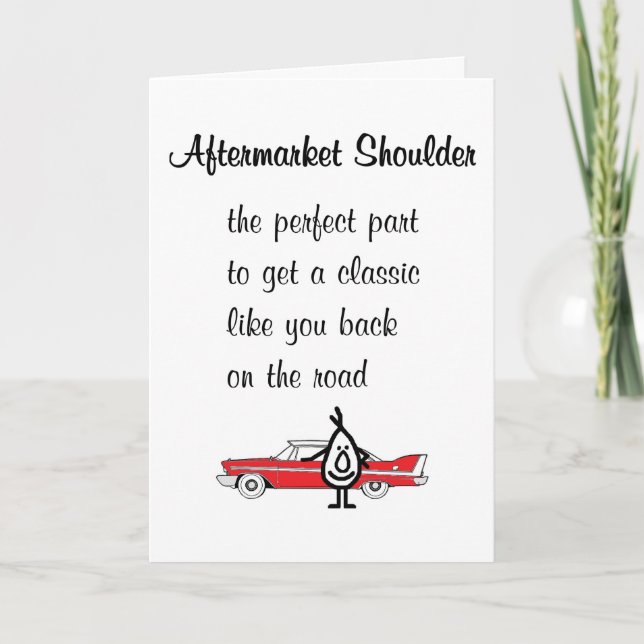 Aftermarket Shoulder A Funny New Shoulder Poem Card (Front)