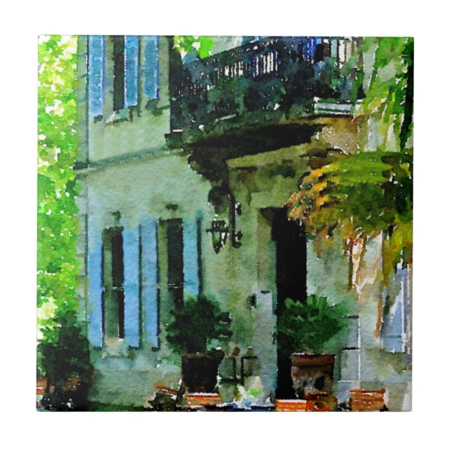 Afternoon at the French Cafe Tile (Front)