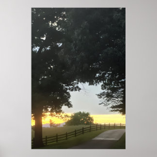 Afternoon Cloudy Sunset Poster
