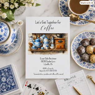 Afternoon Coffee Get Together Invitation
