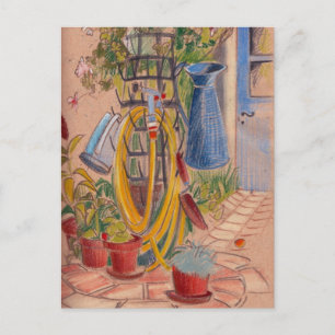 Afternoon in a sunny French Garden postcard