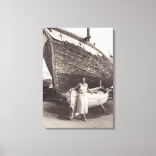 Afternoon in French Riviera Cannes in the 1930s Canvas Print