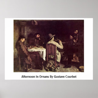 Afternoon In Ornans By Gustave Courbet Poster