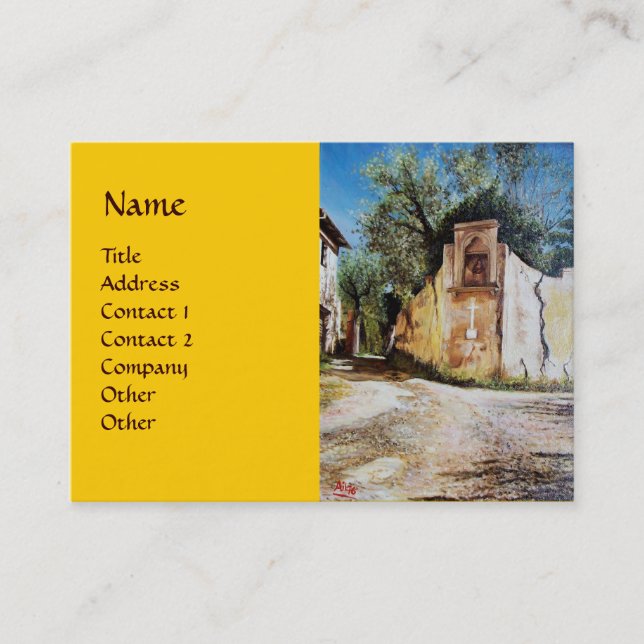 AFTERNOON IN RIMAGGIO / Tuscany View Business Card (Front)