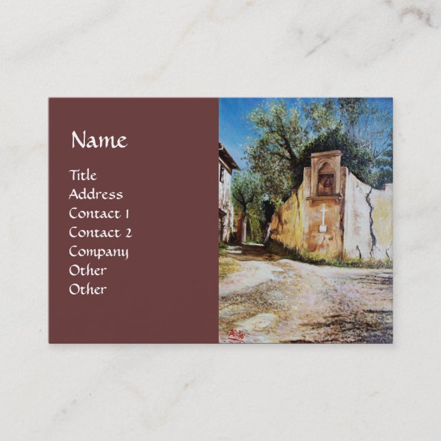 AFTERNOON IN RIMAGGIO / Tuscany View Business Card (Front)