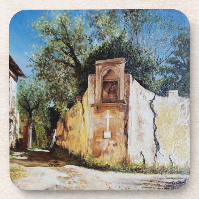 AFTERNOON IN RIMAGGIO / Tuscany View Coaster (Front)