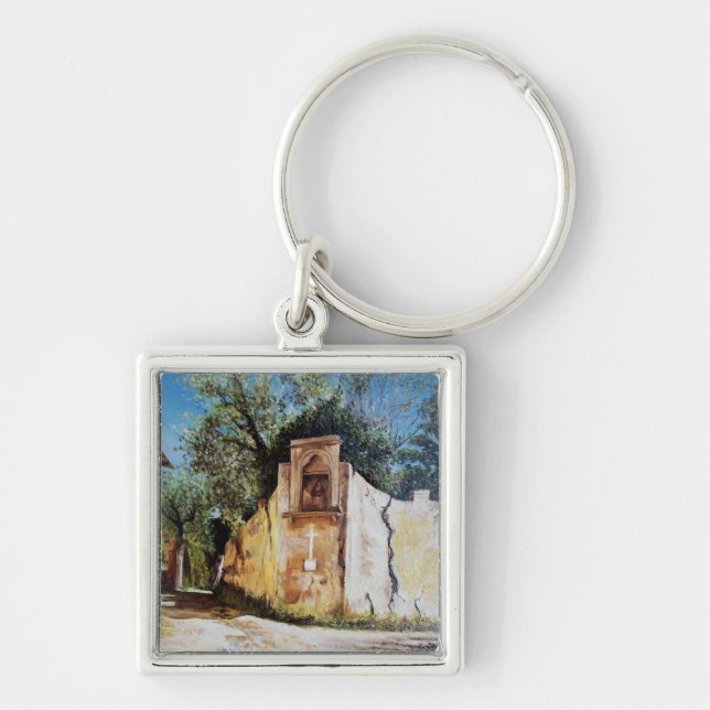 AFTERNOON IN RIMAGGIO / Tuscany View Key Ring (Front)