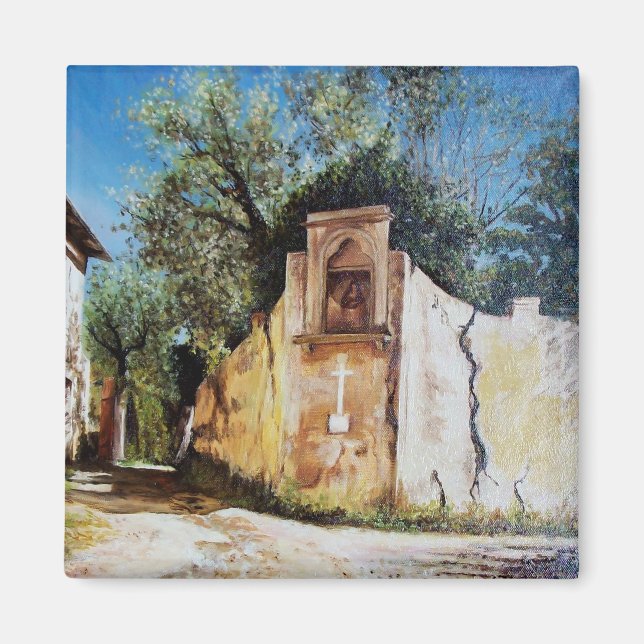 AFTERNOON IN RIMAGGIO / Tuscany View Magnet (Front)