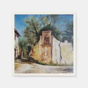 AFTERNOON IN RIMAGGIO / Tuscany View Napkin