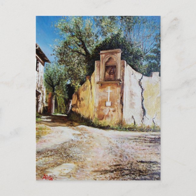 AFTERNOON IN RIMAGGIO / Tuscany View Postcard (Front)