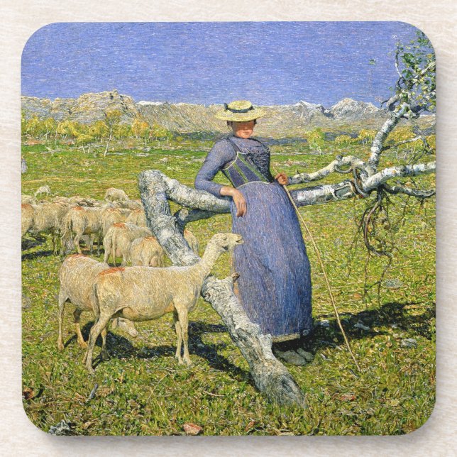 Afternoon in the Alps, 1892 (oil on canvas) Coaster (Front)