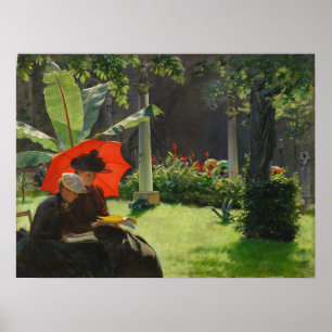 Afternoon in the Cluny Garden by Charles Curran  Poster