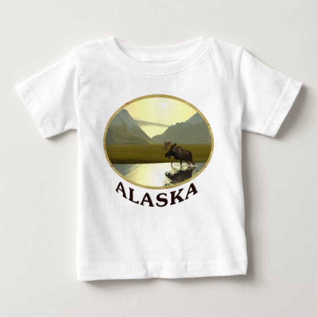 Afternoon Moose Baby T-Shirt (Front)