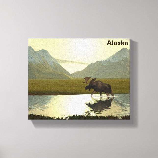 Afternoon Moose Canvas Print (Front)