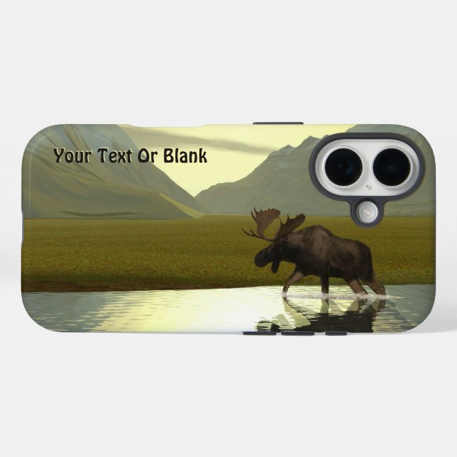 Afternoon Moose Case-Mate iPhone Case (Back (Horizontal))