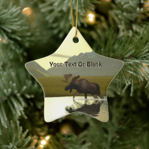 Afternoon Moose Ceramic Tree Decoration