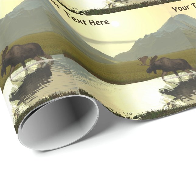 Afternoon Moose Wrapping Paper (Roll Corner)