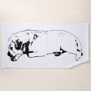 Afternoon Nap by the Water Beach Towel