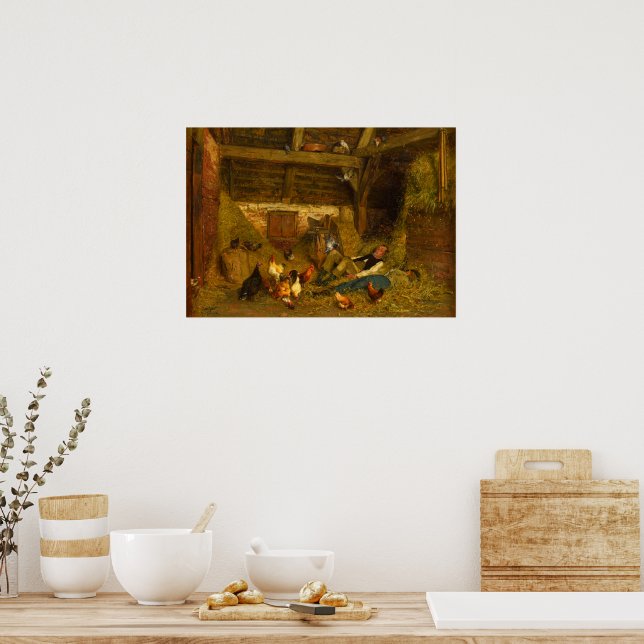 Afternoon Nap the Threshing Floor Jutz Feddersen   Poster (Kitchen)