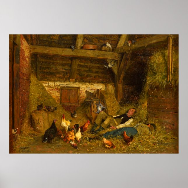 Afternoon Nap the Threshing Floor Jutz Feddersen Poster (Front)