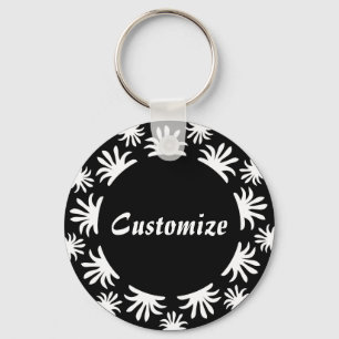 Afternoon of the Triffids Template - B&W Key Ring