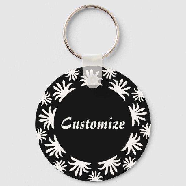 Afternoon of the Triffids Template - B&W Key Ring (Front)