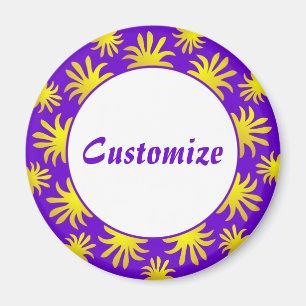 Afternoon of the Triffids Template - Purple & Gold Magnet