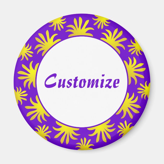 Afternoon of the Triffids Template - Purple & Gold Magnet (Front)