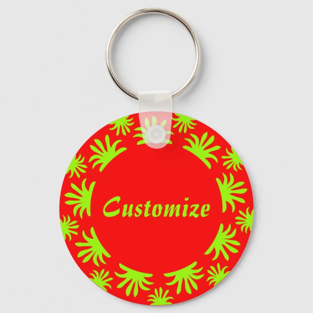 Afternoon of the Triffids Template - red Key Ring (Front)