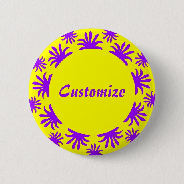 Afternoon of the Triffids Template -Yellow 6 Cm Round Badge (Front)