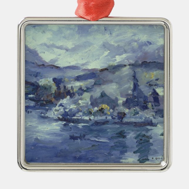 Afternoon on Lake Lucerne, 1924 Metal Tree Decoration (Front)