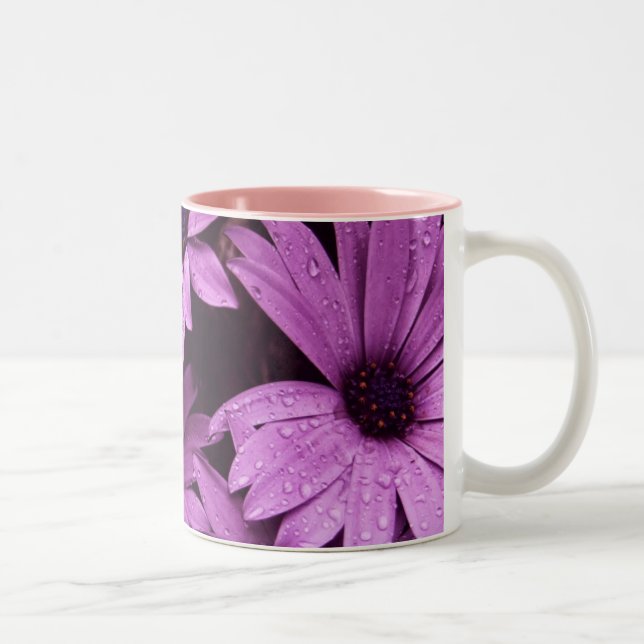 Afternoon Showers Pink Flowers Mug (Right)