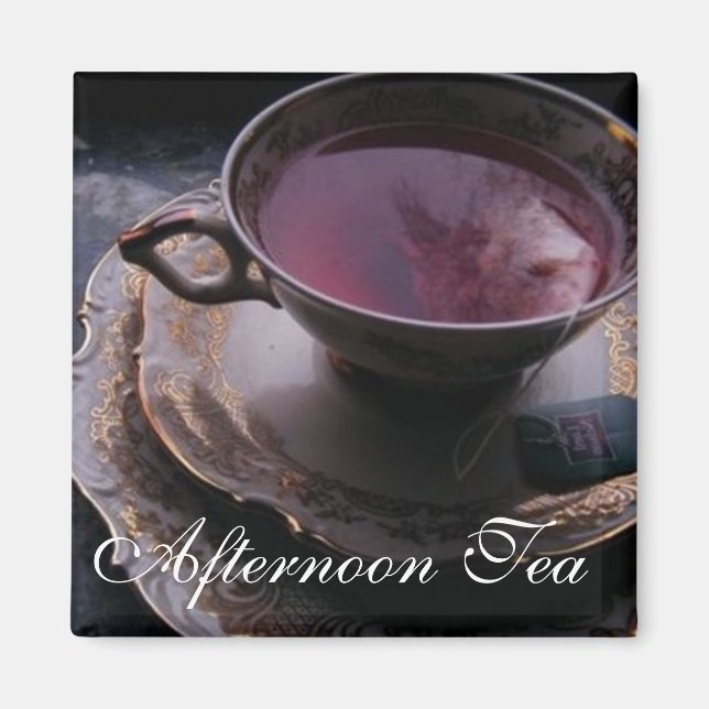Afternoon Tea 2 Inch Square Magnet (Front)