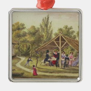 Afternoon tea at a tavern from the journal of metal tree decoration