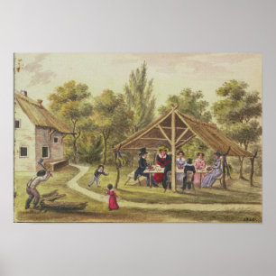 Afternoon tea at a tavern from the journal of poster