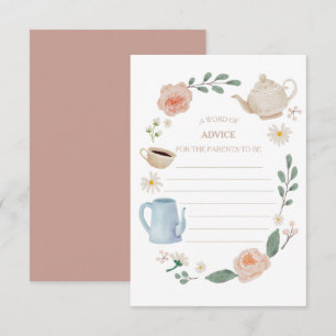 Afternoon Tea Baby Shower Advice Card