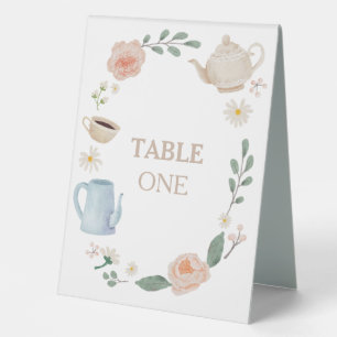 Afternoon Tea Baby Shower Pedestal Table Sign