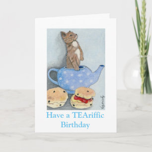 Afternoon Tea Chihuahua Birthday Card